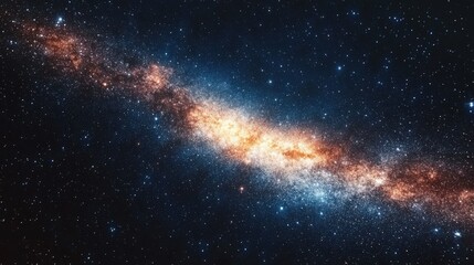 Obraz premium Vast expanse of cosmos with a vibrant galactic structure.