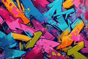 Fototapeta premium Vibrant Graffiti Energy: Dynamic Lines and Urban Flair Abstract Background