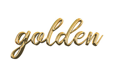 gold text of word golden