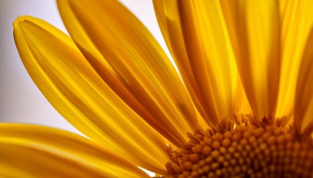 macro shot of yellow daisy petals - Powered by Adobe