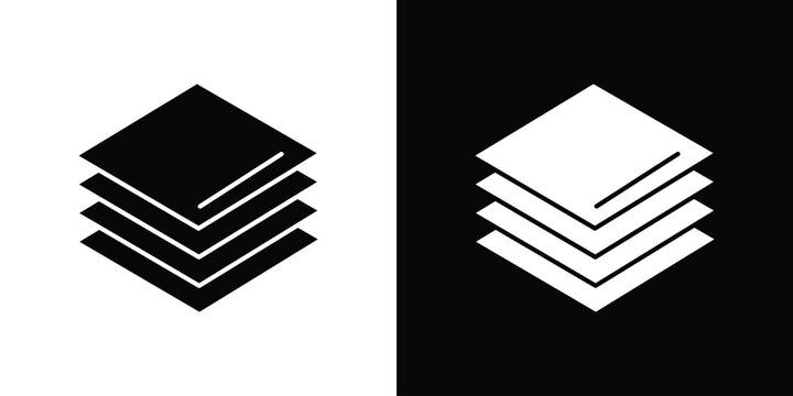 Layers icon. filled flat sign for mobile concept and web