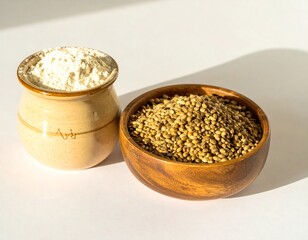 Flour and grains, studio shot