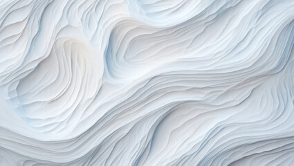 Obraz premium Abstract layered background with smooth, flowing white, pale blue, and grey tones. The minimalist texture evokes a sense of calm and relaxation, creating a clean, elegant visual for modern design.