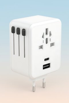 Seamless Global Connectivity: Universal Travel Adapter for the Modern Nomad and International Business, Ensuring Power on Every Journey, for Tech and Lifestyle Advertising