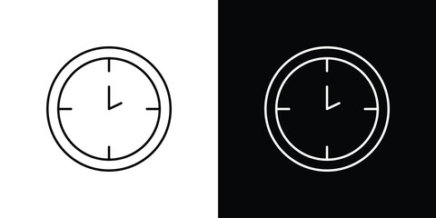 Clock icon set. Logo eps 10