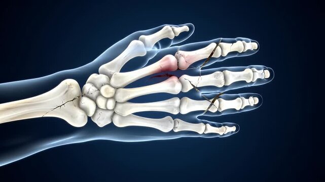 Broken Finger XRay Anatomy.