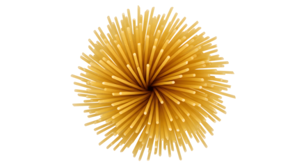 Raw Spaghetti Bundle Dry spaghetti tied neatly in a bundle