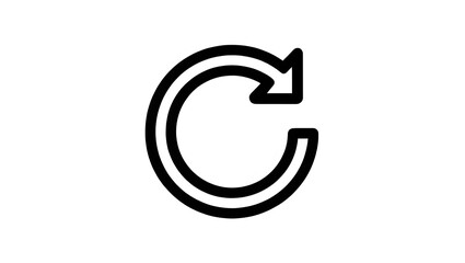 black round circle arrow clockwise direction