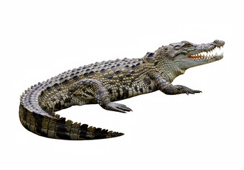 Fototapeta premium Crocodileon isolated on white background