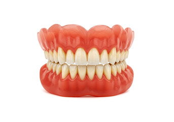 Obraz premium Artificial teeth isolated on white background