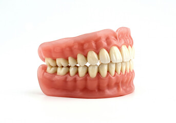 Obraz premium Artificial teeth isolated on white background