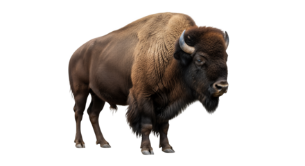 Understanding bison behavior: a guide to north american bison, habitat, and conservation efforts on transparent background