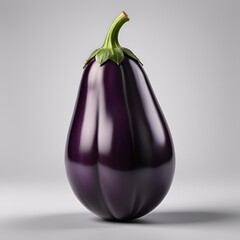 eggplants isolated on white background, Generate AI