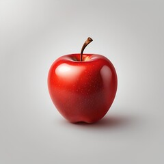 Obraz premium red apple isolated on white background, Generate AI