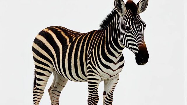Zebra: A striking illustration of a single Zebra, showcasing its iconic black and white stripes. A symbol of the wild and beauty of nature.
