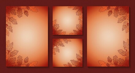 Autumnal array featuring elegant oak leaf designs for seasonal promotions and events