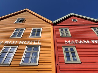 Obraz premium Casas de colores en la ciudad noruega de Bergen