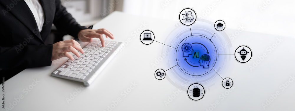 Aufkleber ai collaboration and connectivity enhance ai, system, and connectivity by linking data, automation, 