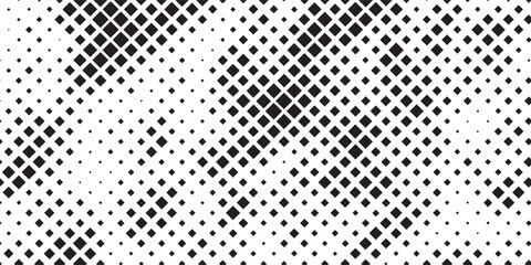 Horizontal halftone with grey rhombus pattern background. Vector Illustration.