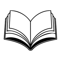 An open book with blank pages, isolated, symbolizing knowledge, learning, and education