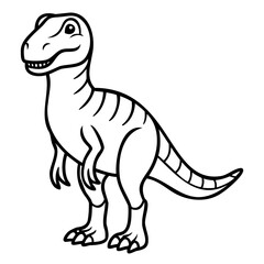 Cute cartoon illustration of a tyrannosaurus rex dinosaur