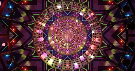 Seamless abstract tunnel looping vj loop screensaver with star sh - Powered by Adobe