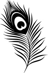 silhouette of peacock feather logo vector peacock
