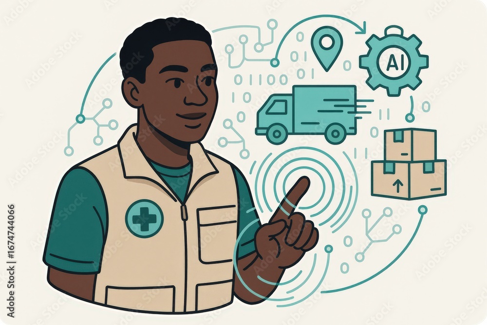 Aufkleber intelligent logistics management utilizing ai-driven analytics to enhance supply chain efficiency wi