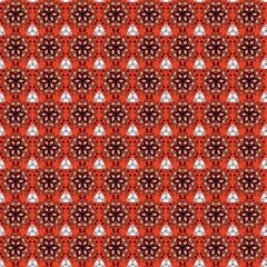 seamless pattern with red flowers