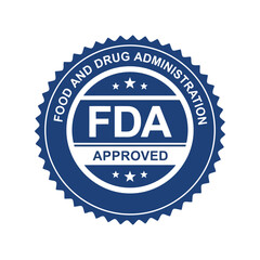 Fda approved seal stamp vector illustration food drug administration compliance badge