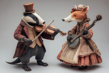 A Musical Encounter of the Anthropomorphic Badger and Fox