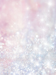 シルバーとピンクのグラデーションのシャイニースパークル