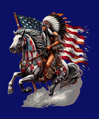 Native American Indian design makes a great gift for men, women, teens and kids on Native American Day and Indigenous People's Day