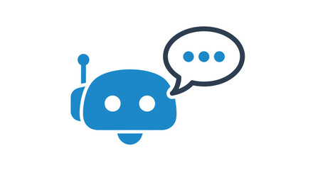 Robot chatbot assistant graphic illustration for artificial intelligence concept