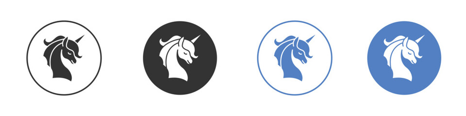 Alicorn icon vector Logo Design Template