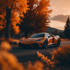 A new high-powered hyper car with high tech and modern