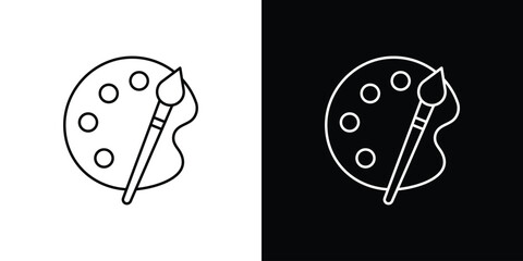 Palette icon symbols. Simple pictograms for web sites and mobile app