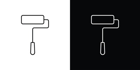 Paint roller icon symbols. Simple pictograms for web sites and mobile app