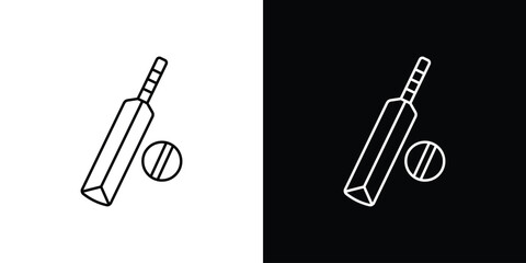 Cricket icon symbols. Simple pictograms for web sites and mobile app