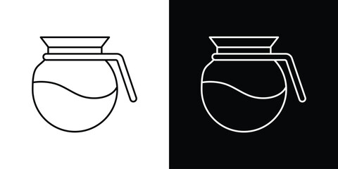 Coffee pot icon symbols. Simple pictograms for web sites and mobile app