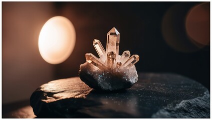 Sparkling Quartz Crystal Cluster.