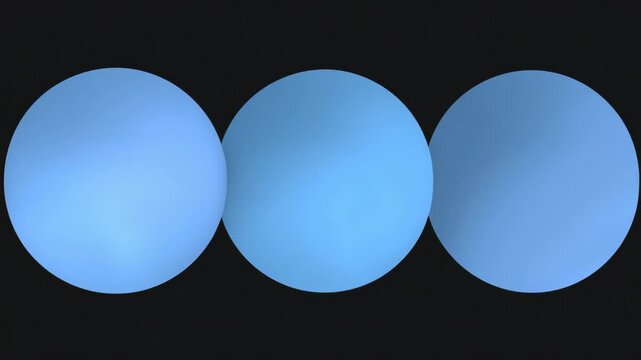 Abstract Blue Light Bokeh Circles on Dark Background Dynamic Visual