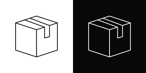 Box icon symbols. Simple pictograms for web sites and mobile app
