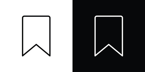 Bookmark icon symbols. Simple pictograms for web sites and mobile app