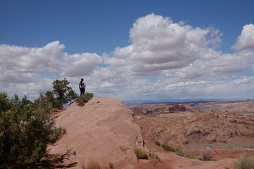 hiker in the mountains utah