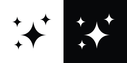 Sparkles icon collection flat style - stock vector.