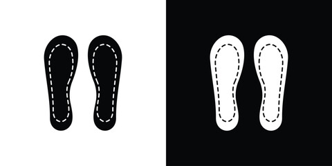 Soles icon collection flat style - stock vector.