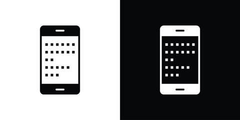 Mobile notch icon collection flat style - stock vector.