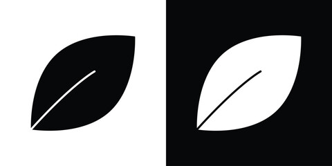 Leaf icon collection flat style - stock vector.