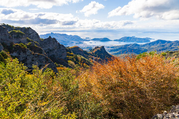 日本の風景・秋　香川県小豆島　紅葉の寒霞渓　四望頂（表十二景）
